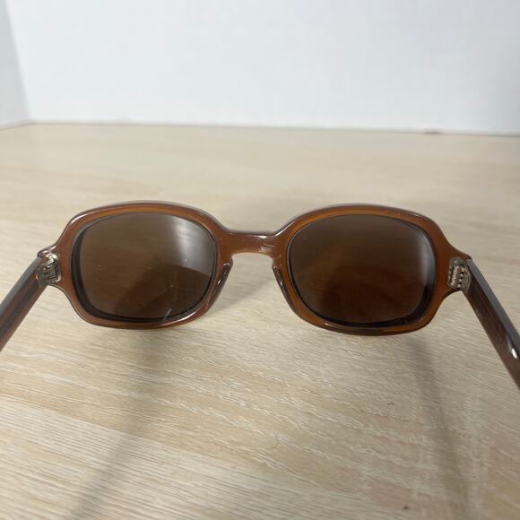 Vintage Romco 4 1/2 - 5 3/4 RO 48-20 Eyeglasses READ DESC FRAMES ONLY Brown - Picture 7 of 14